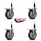 Service Caster 5'' Maroon Poly Swivel 3/4'' Expanding Stem Caster Set Total Lock Brake, 4PK SCC-EXTTL20S514-PPUB-MRN-34-4 - alternate 3
